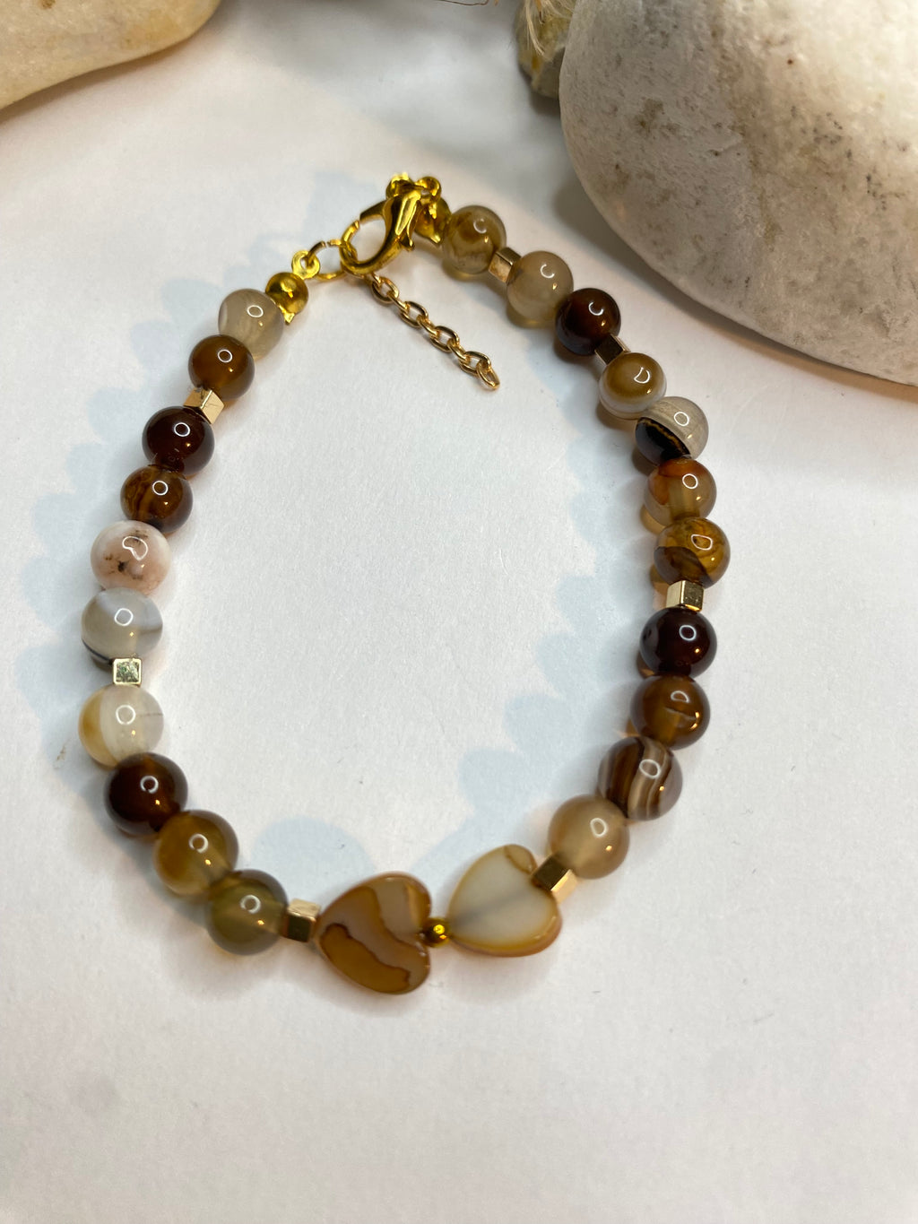 Zestaw - Ciepło Ziemi - brązowe agaty