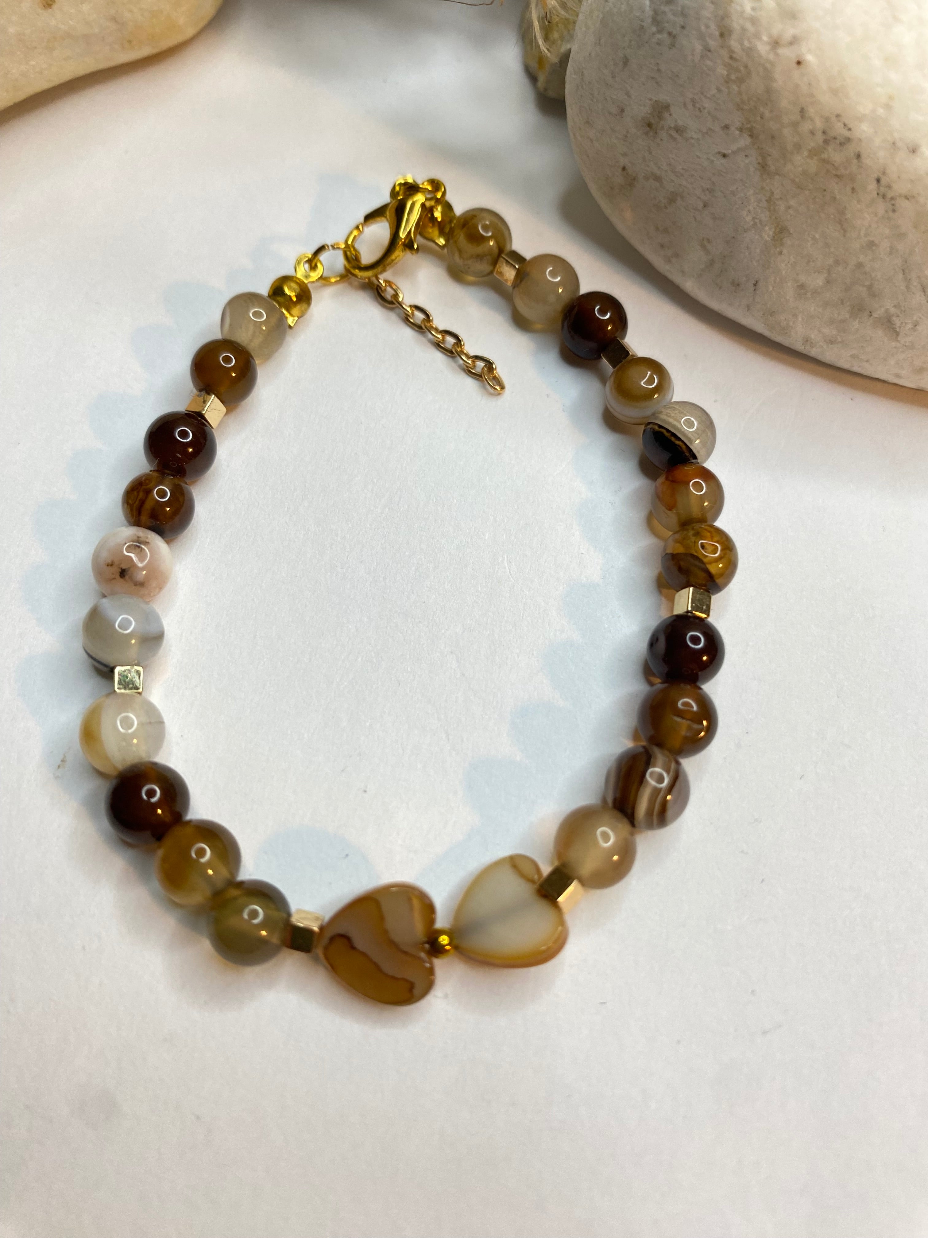 Zestaw - Ciepło Ziemi - brązowe agaty