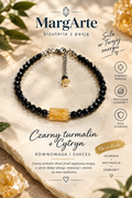 Bransoletka- turmalin z cytrynem