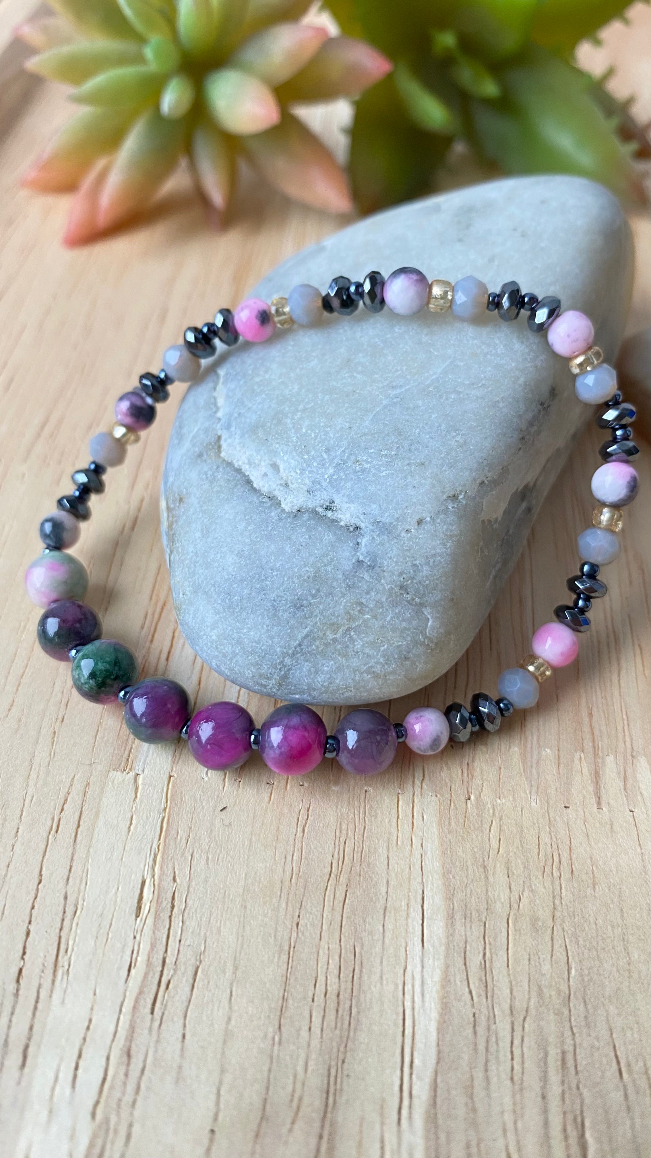 Bransoletka z agatów