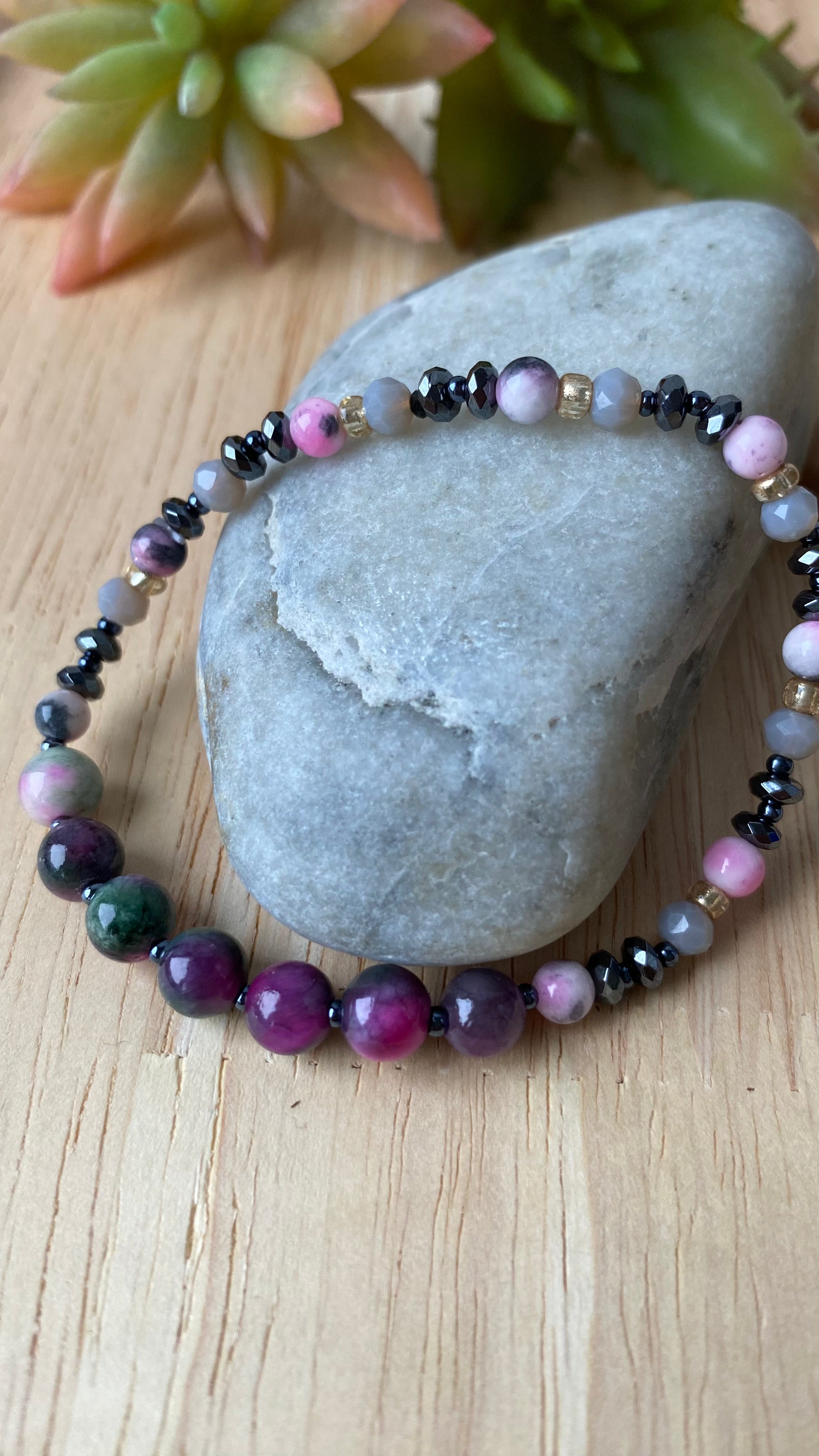 Bransoletka z agatów