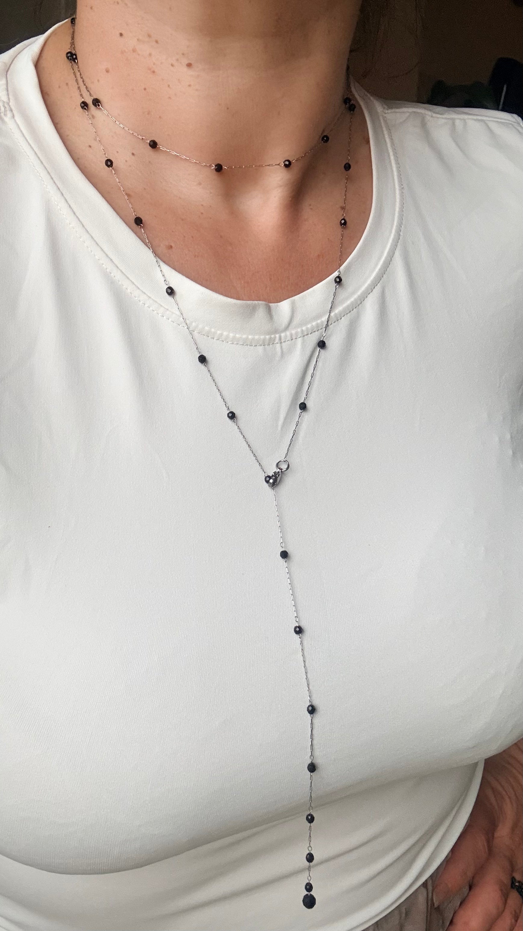 Łańcuszek z czarnym turmalinem