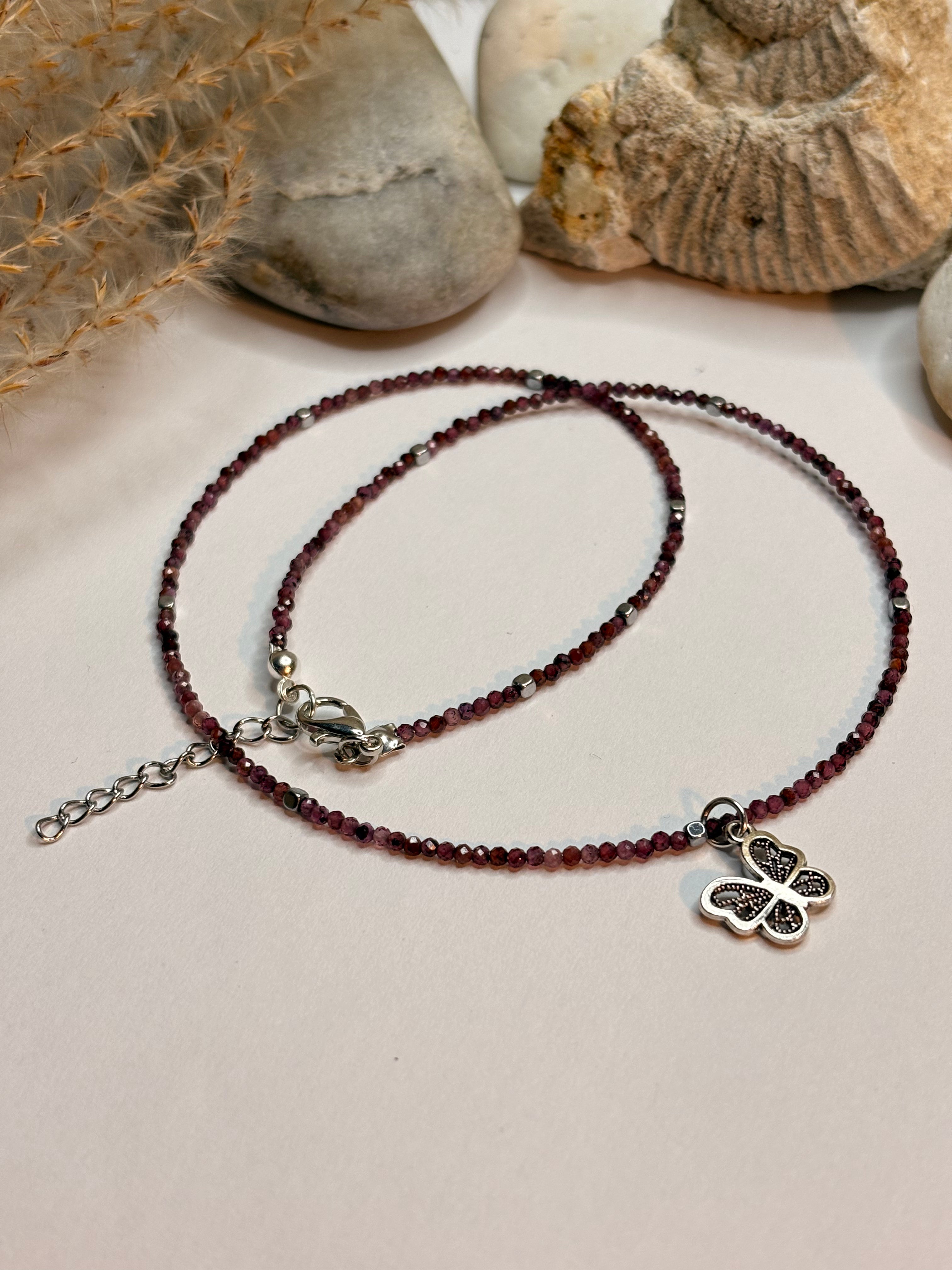 Naszyjnik - Ogień serca - granaty