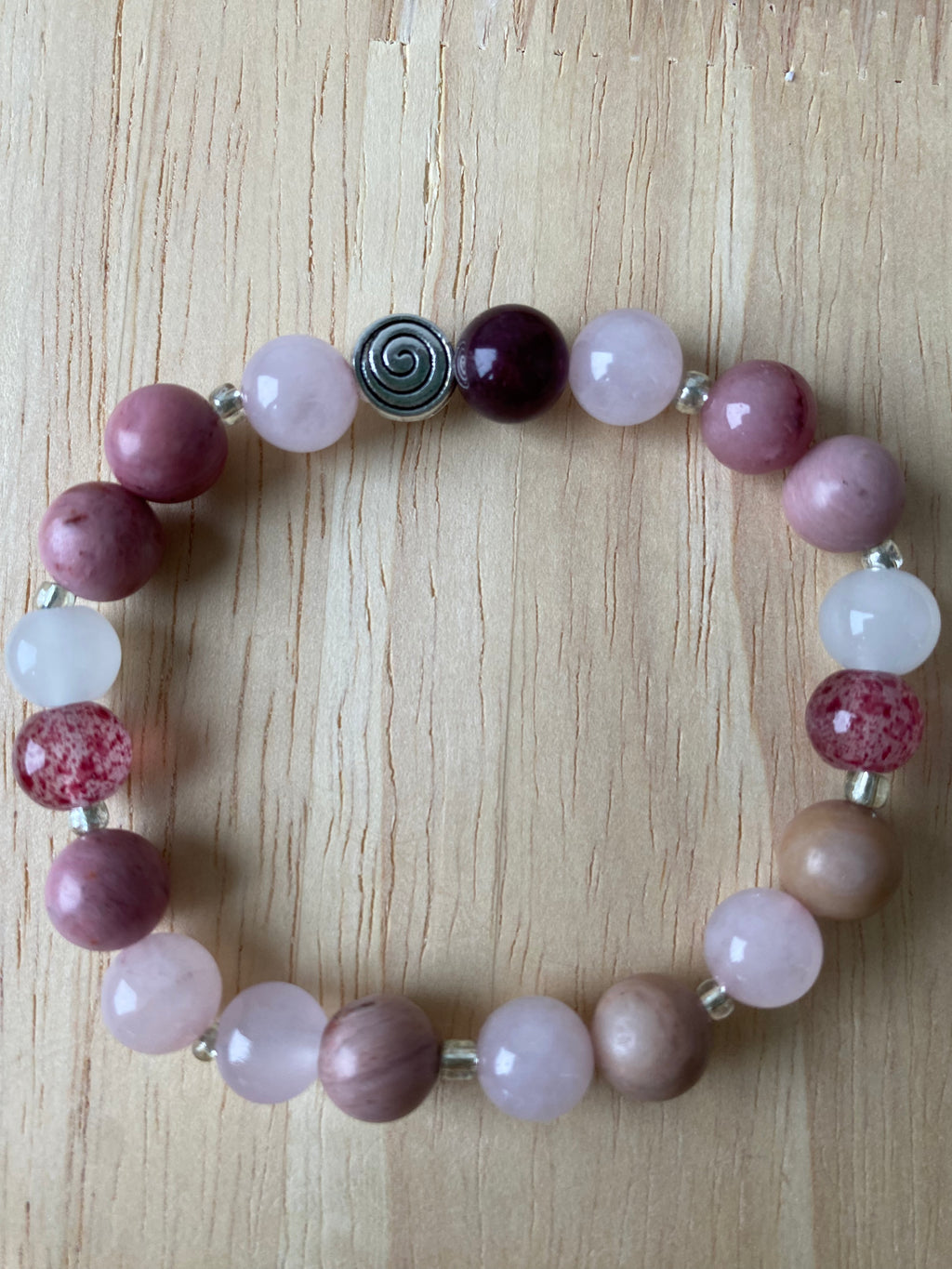Bransoletka kwarc i rodonit