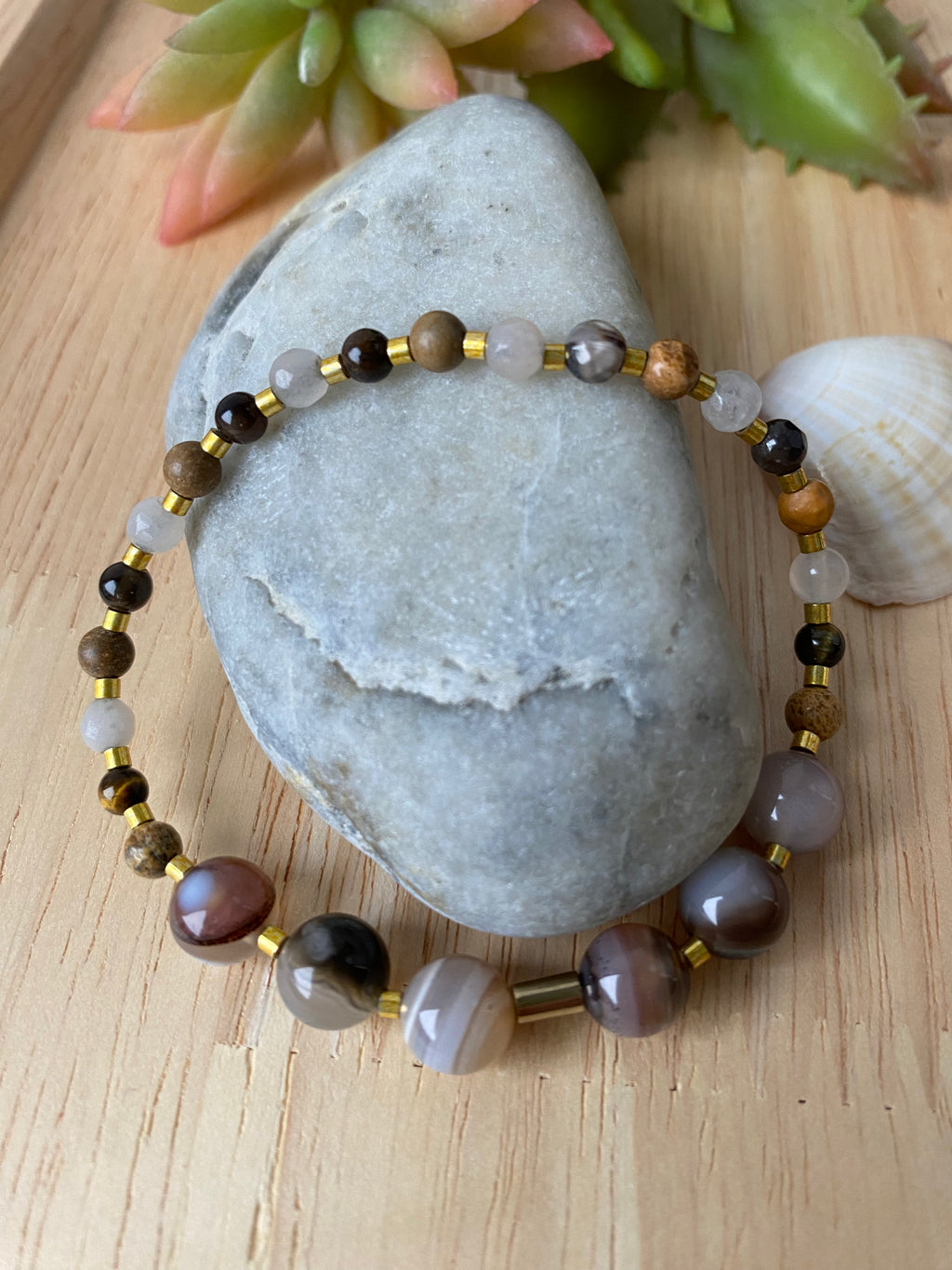 Bransoletka z agatów