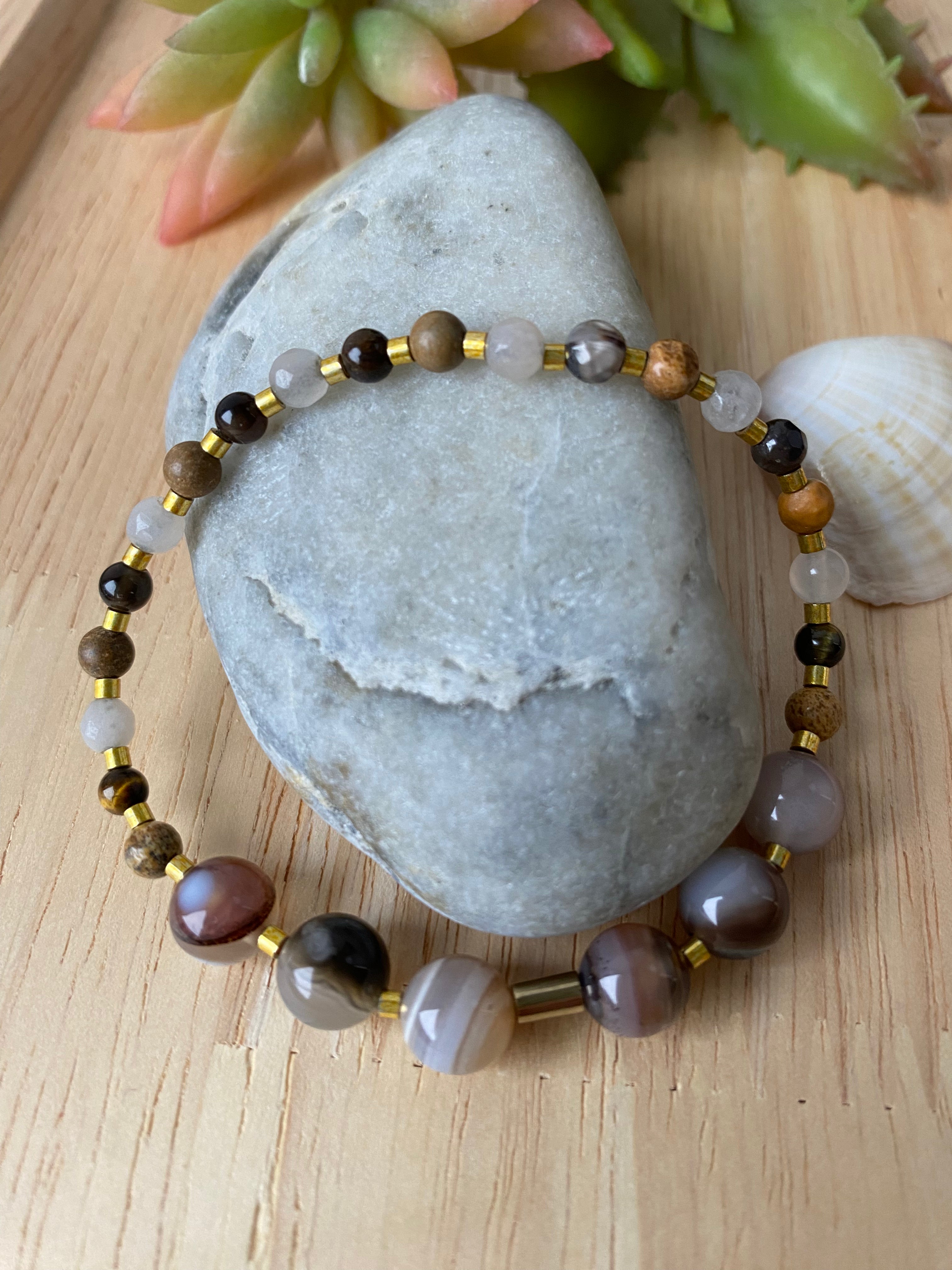 Bransoletka z agatów