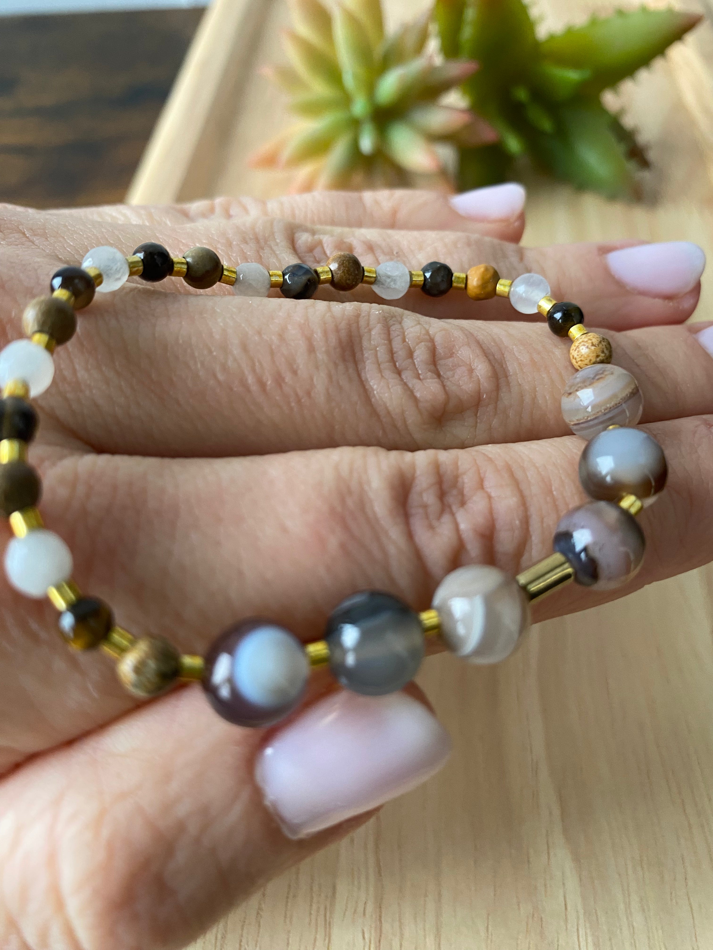 Bransoletka z agatów