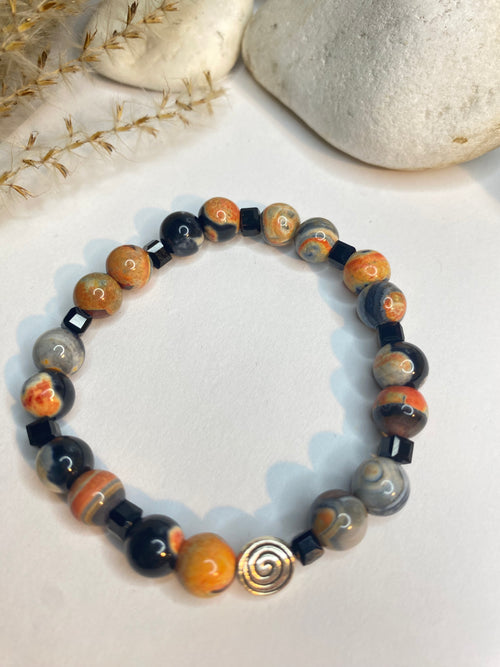 Bransoletka - agat ognisty