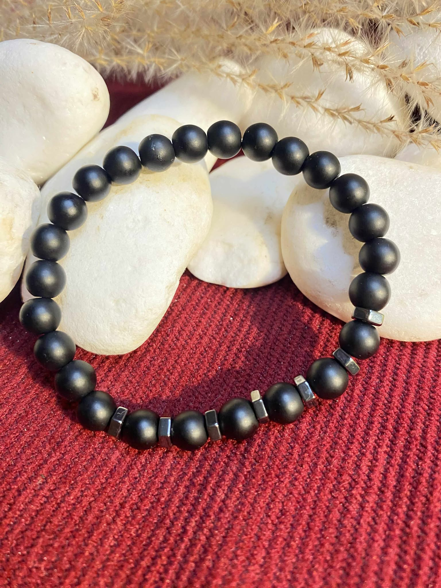 Bransoletka męska-hematyt