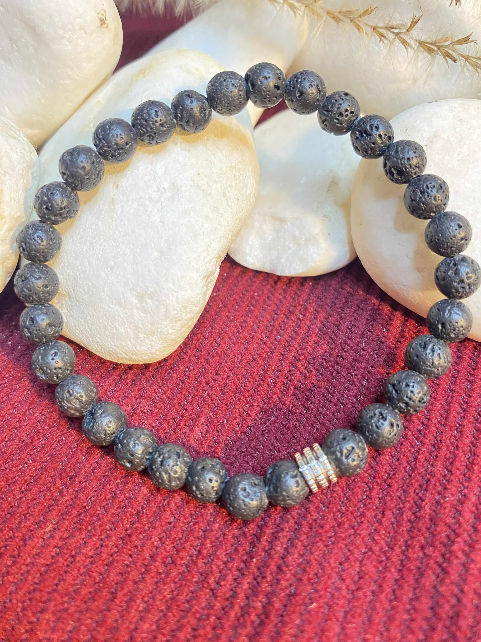 Bransoletka męska - lawa