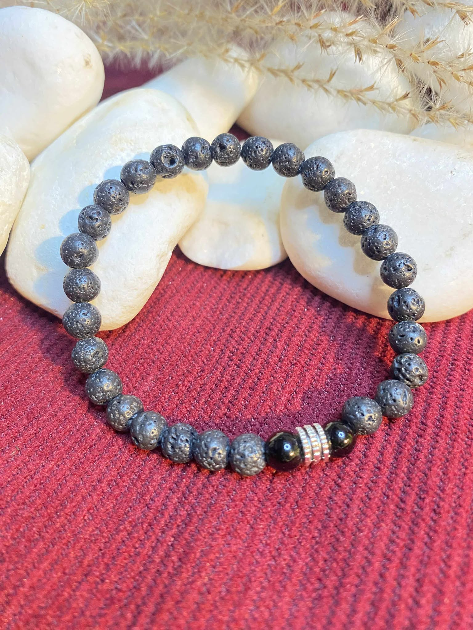 Bransoletka męska - lawa